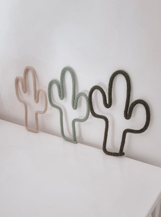 Knitted Cactus wall decor