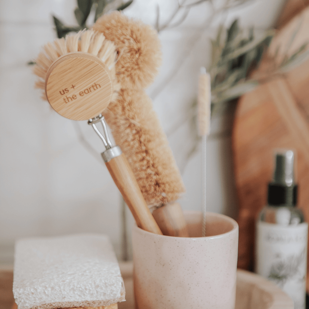 Natural Fibre Dishwashing Brush with replaceable head