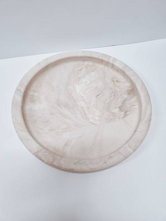 Round Tray - Brown Marble