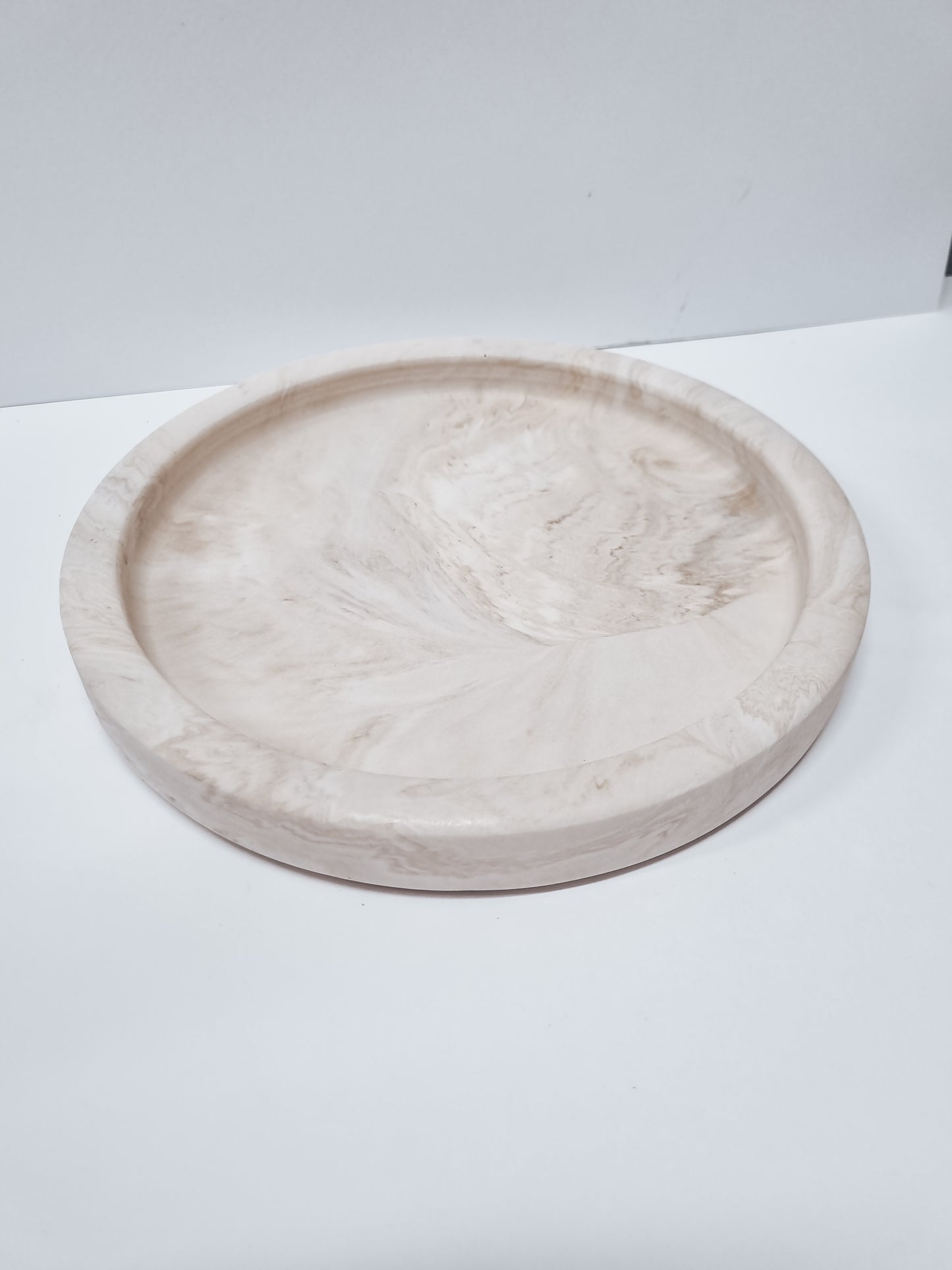 Round Tray - Brown Marble
