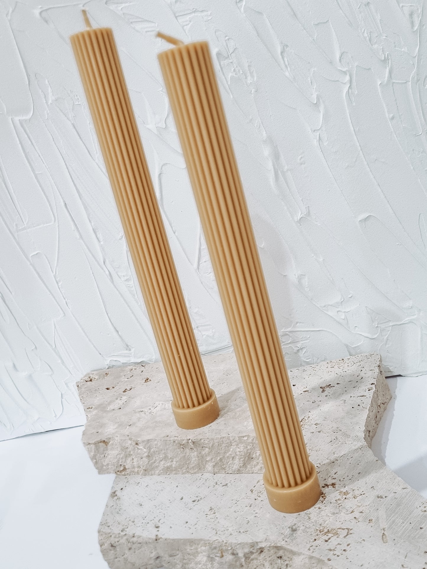 Ribbed Column Candle - 27cm