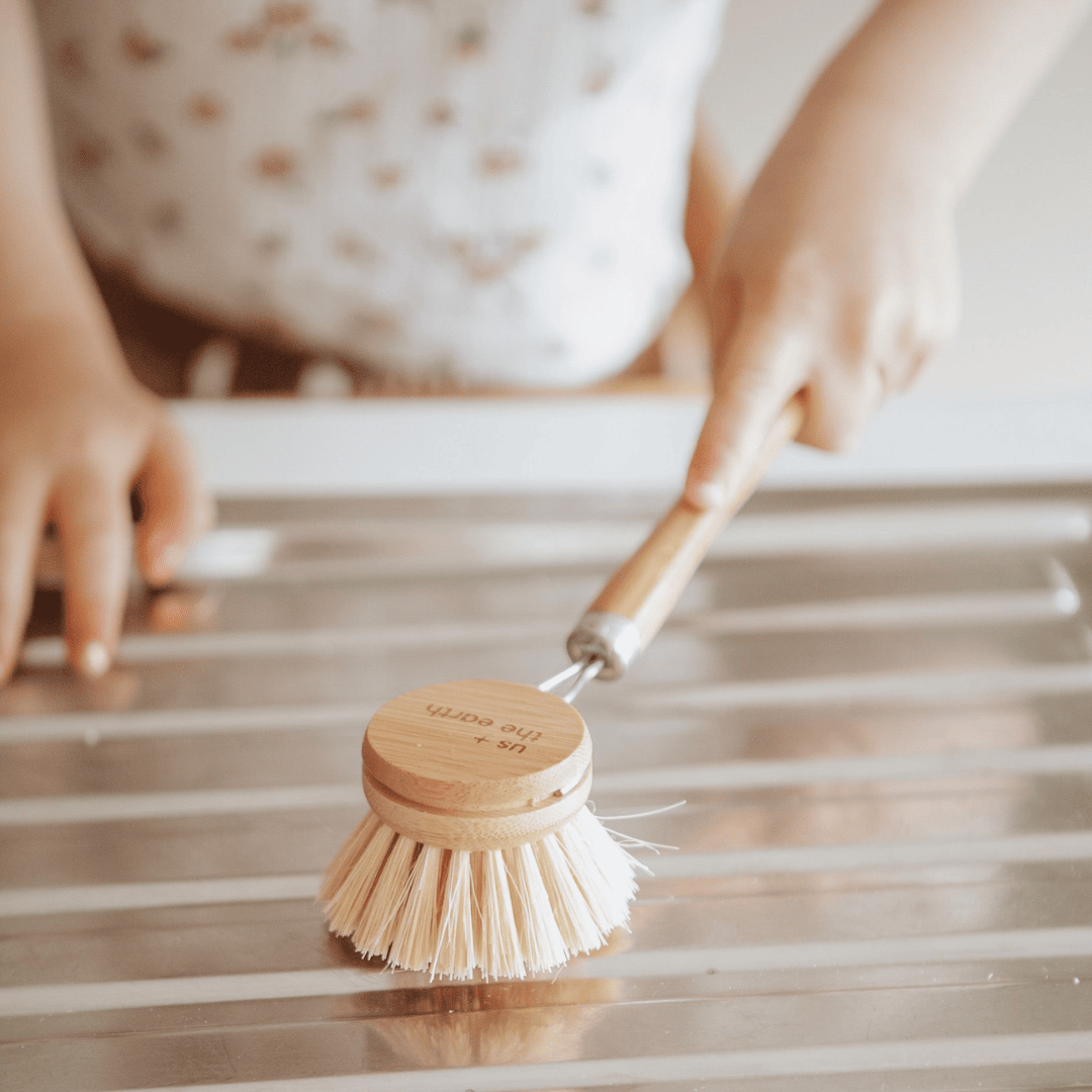 Natural Fibre Dishwashing Brush with replaceable head